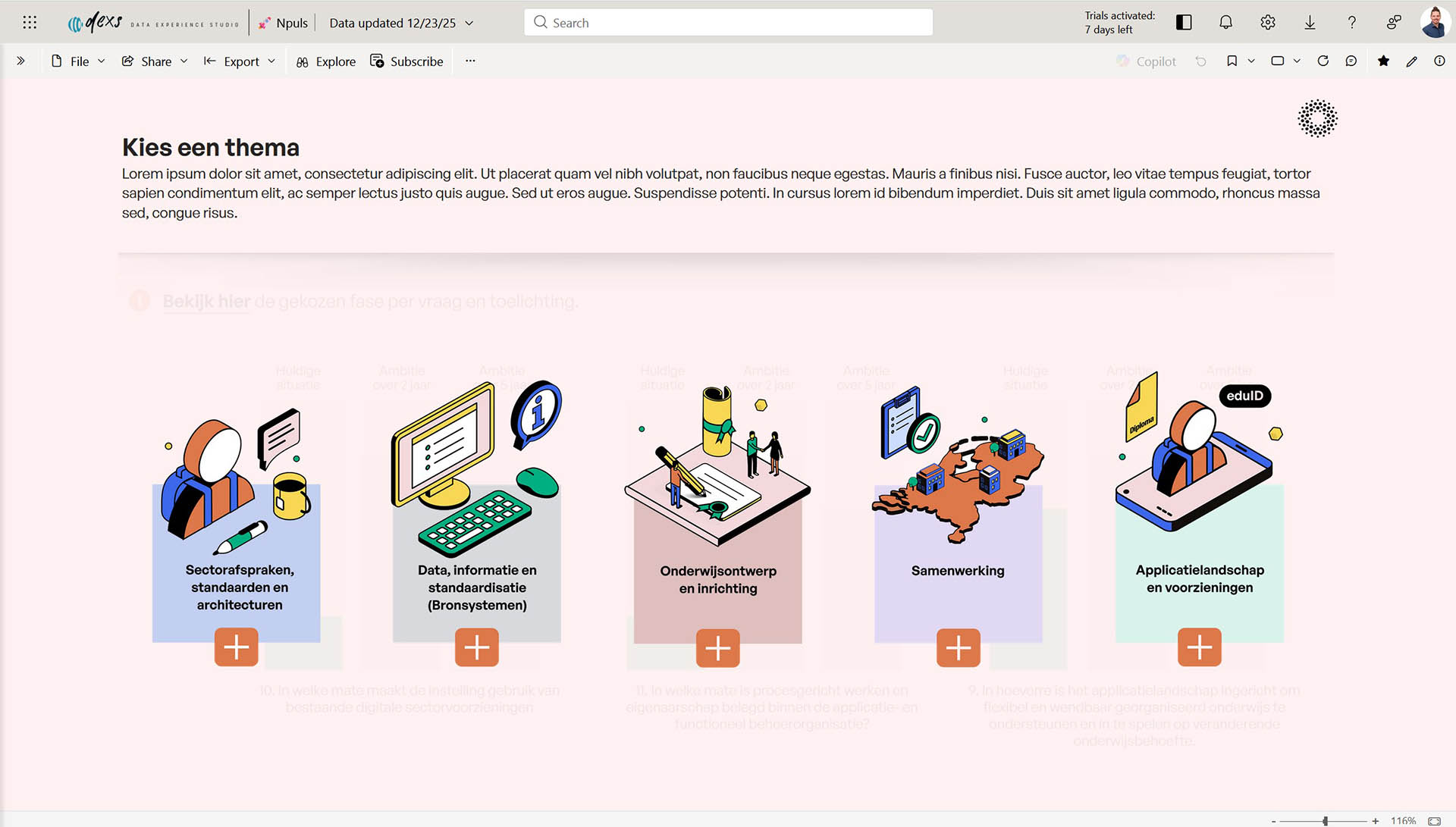 Npuls dashoard design