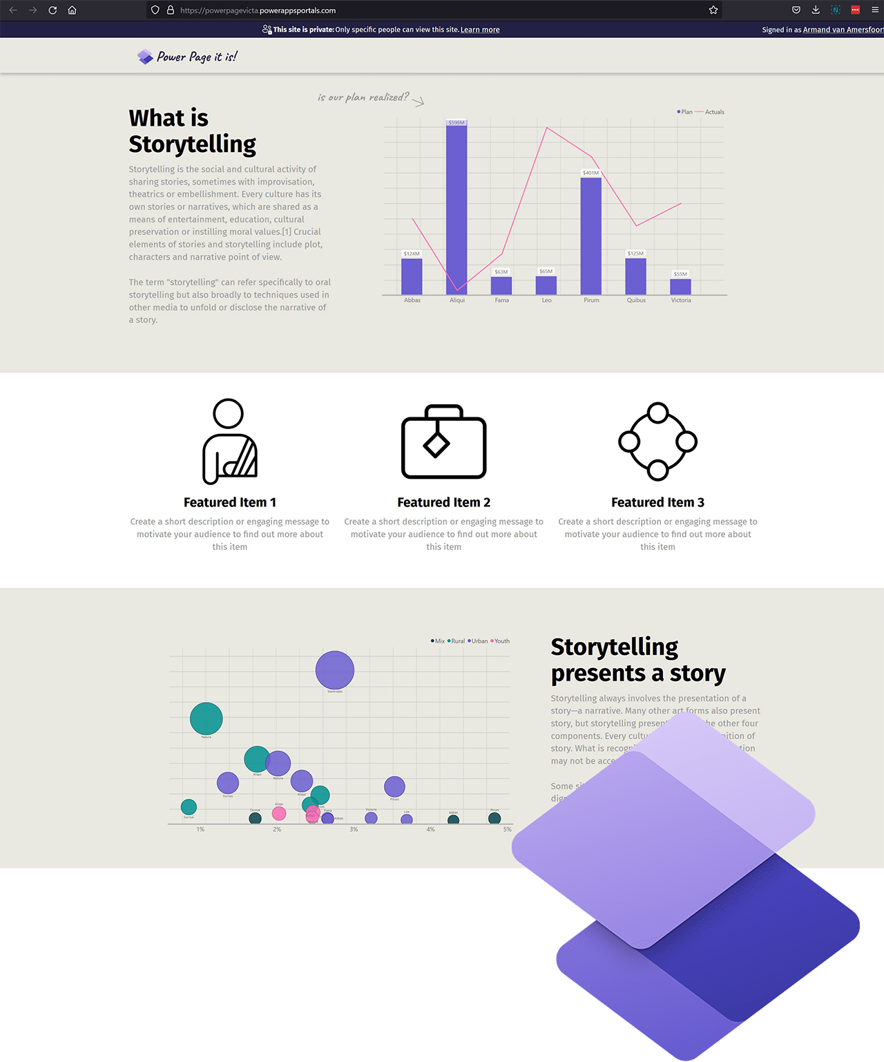 Power BI in Power Pages
