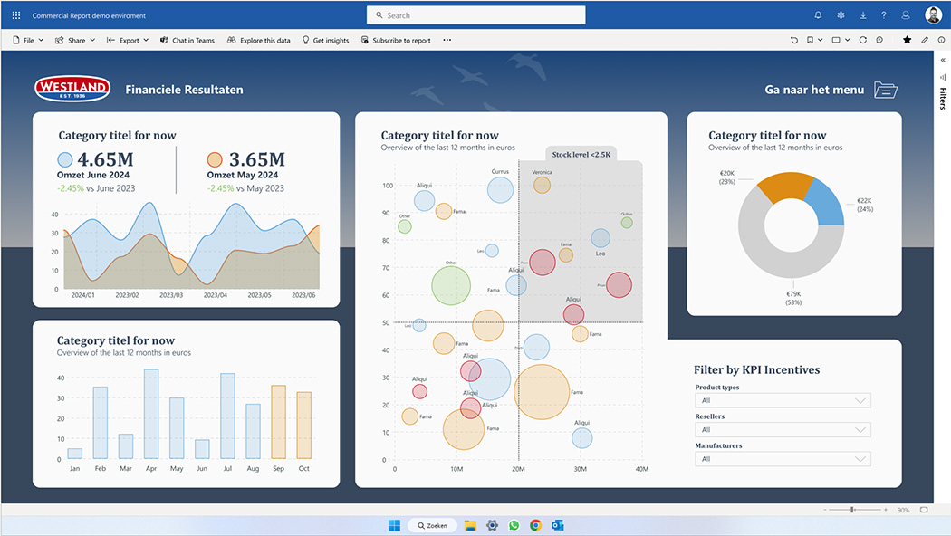 Power BI design voorbeeld