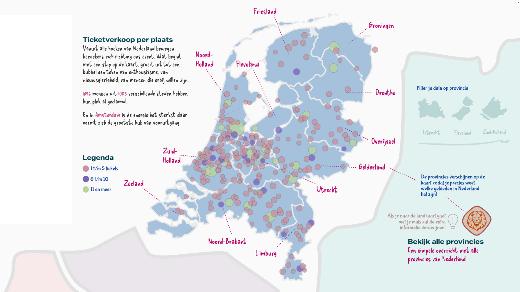 Ticketverkoop door heel Nederland