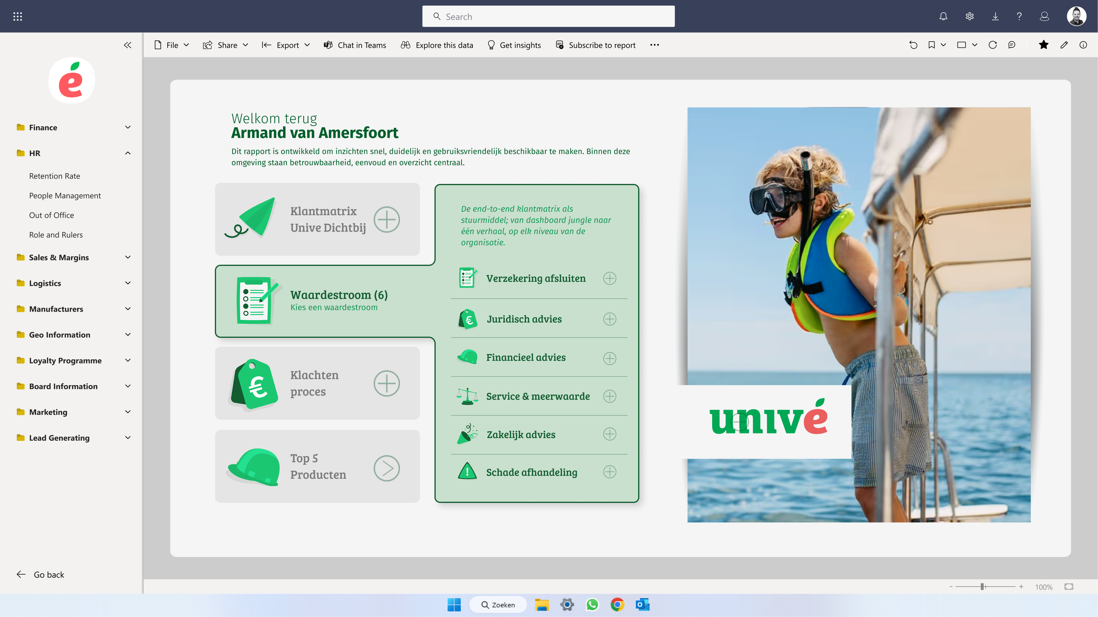 Unive klantmatrix